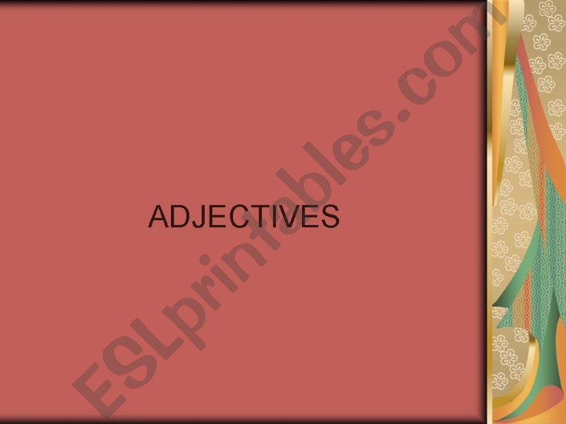 Adjectives powerpoint