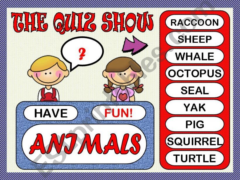 THE SHOW QUIZ - ANIMALS (GAME)