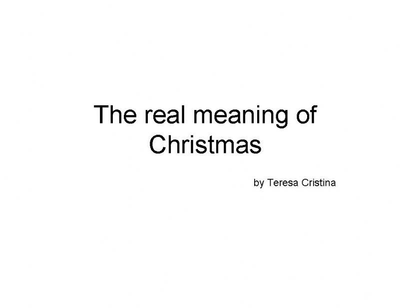 the real meaning of Christmas powerpoint