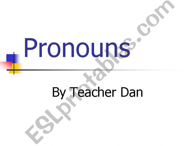 Pronouns powerpoint