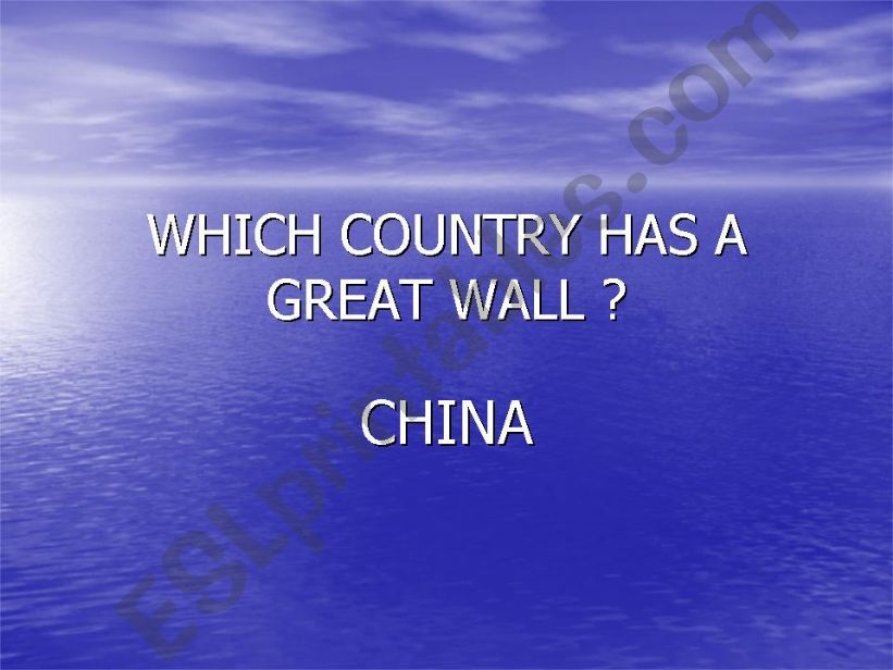 Names of Countries Quiz powerpoint