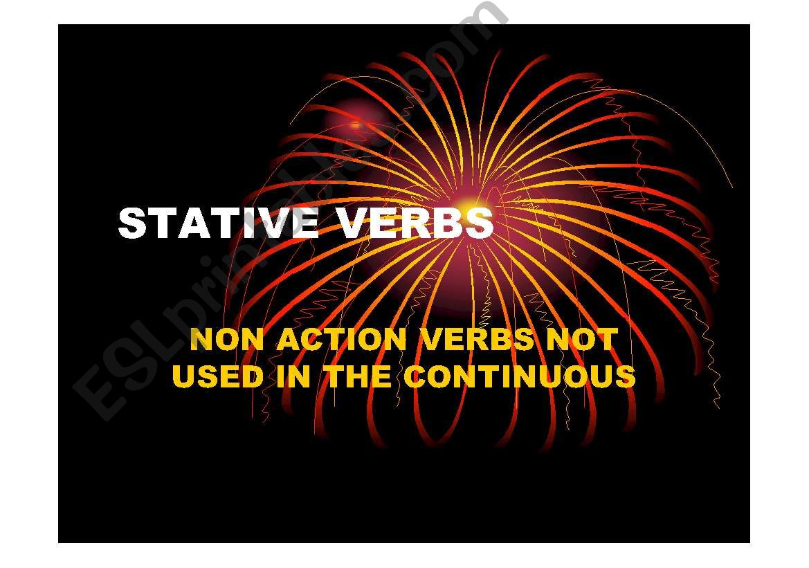 stative verbs powerpoint