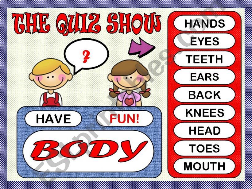 THE QUIZ SHOW - BODY PARTS (GAME)