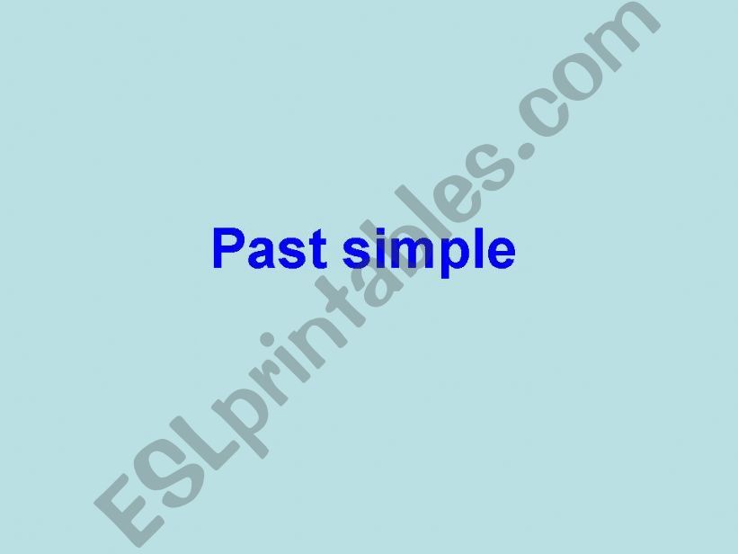 Past Simple-Presentation powerpoint