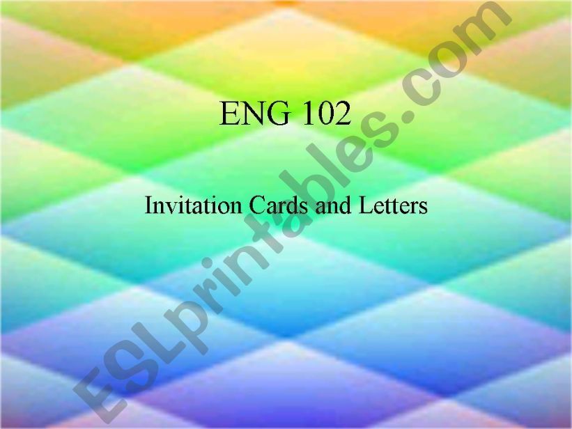 Invitation Cards and Letter powerpoint