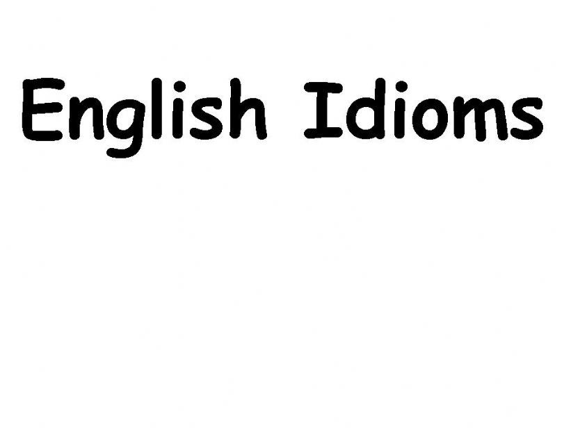 English Idioms powerpoint