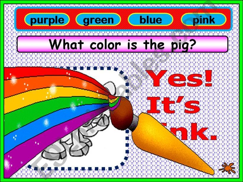 WHAT COLOR IS THE ...?  (3/5) powerpoint