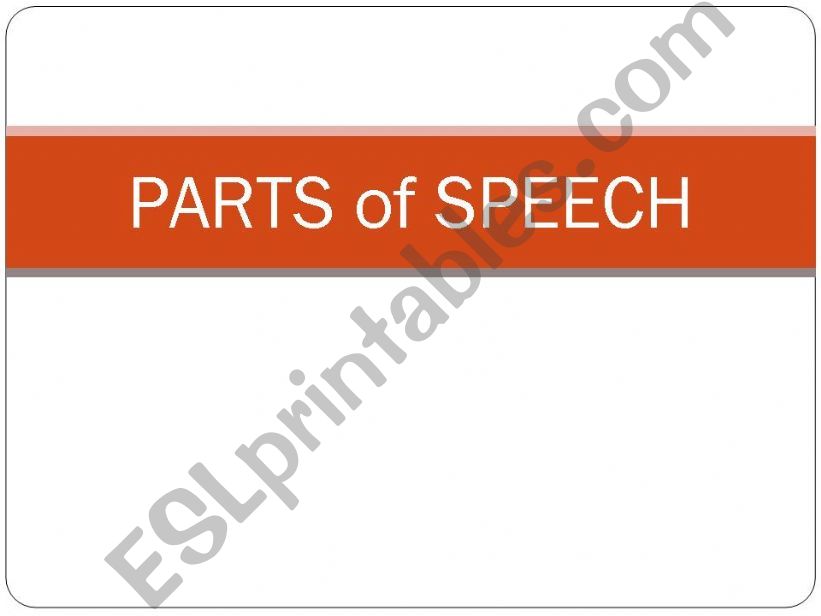 Parts of Speech (8) powerpoint