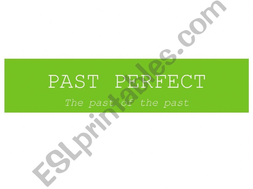 past perfect powerpoint