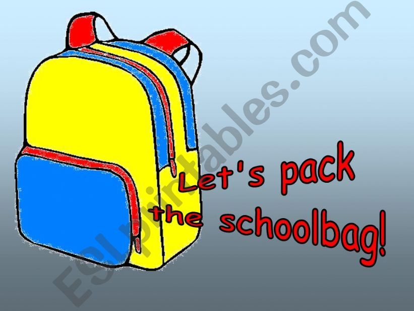 school bag game powerpoint