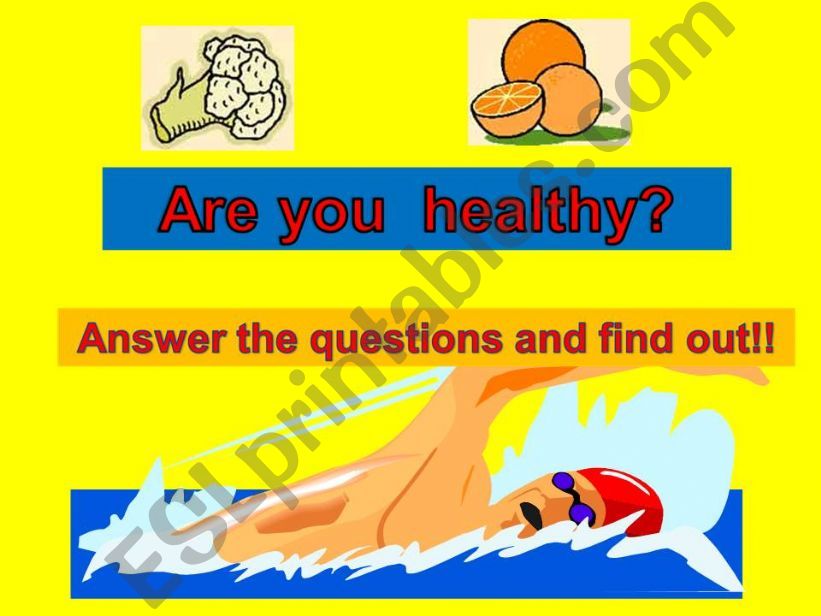 Are you healthy? powerpoint