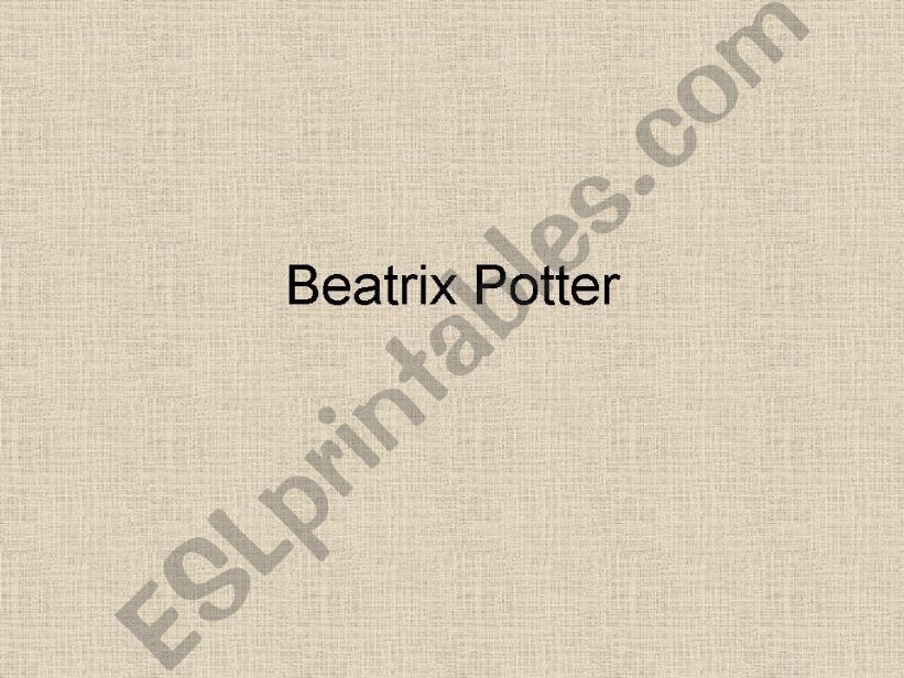 Beatrix Potter powerpoint