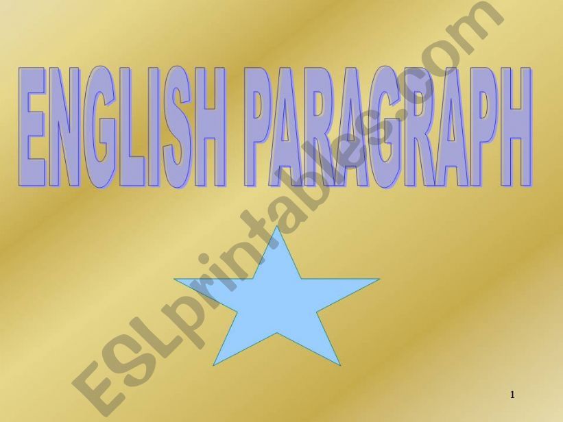 English Paragraph powerpoint