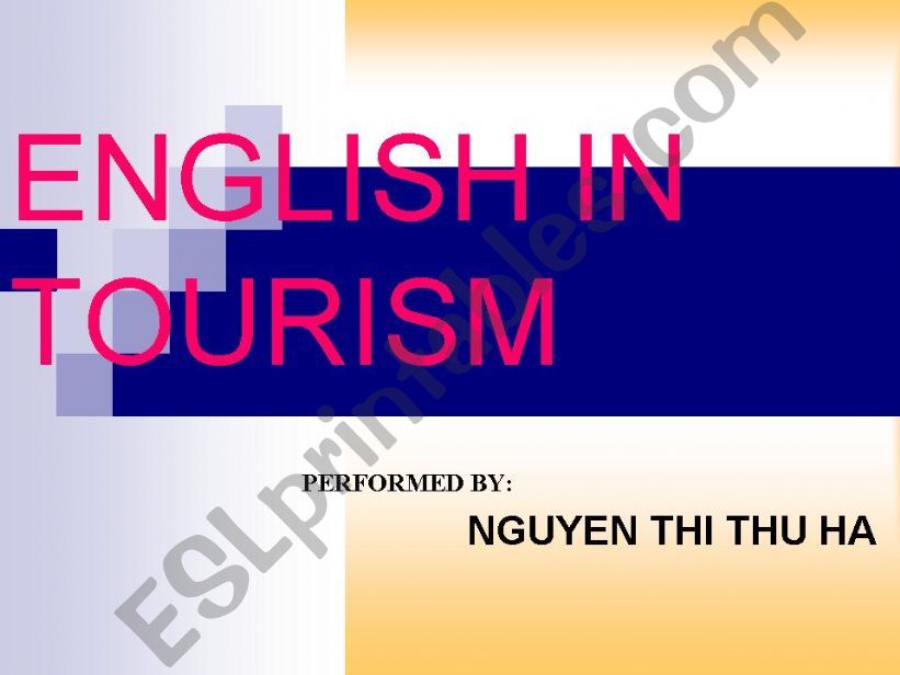 English in Tourism powerpoint