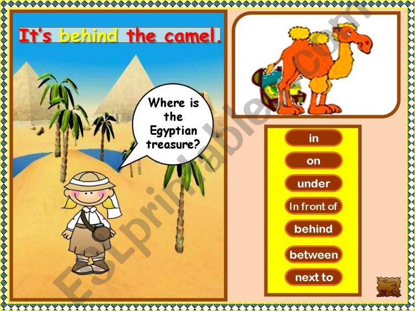Where Is The Treasure? (Prepositions of place)  2/3