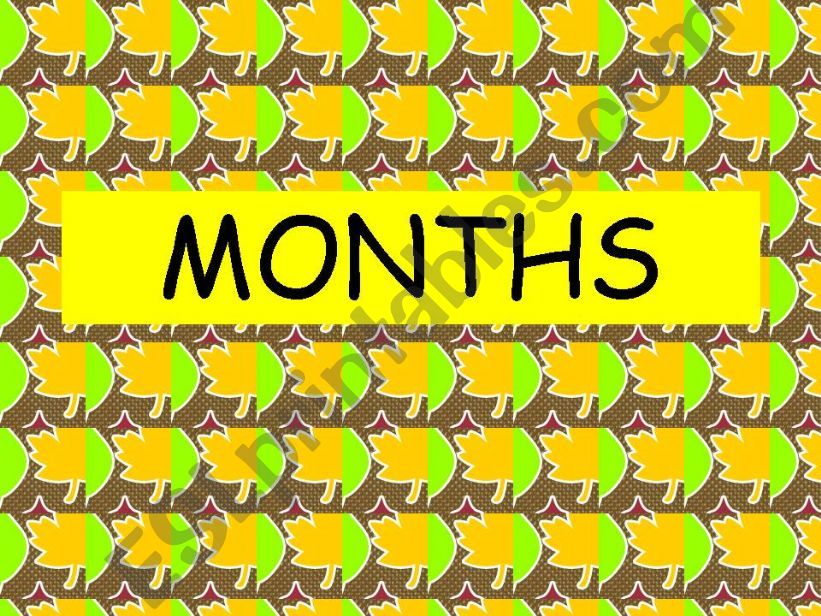 MONTHS powerpoint