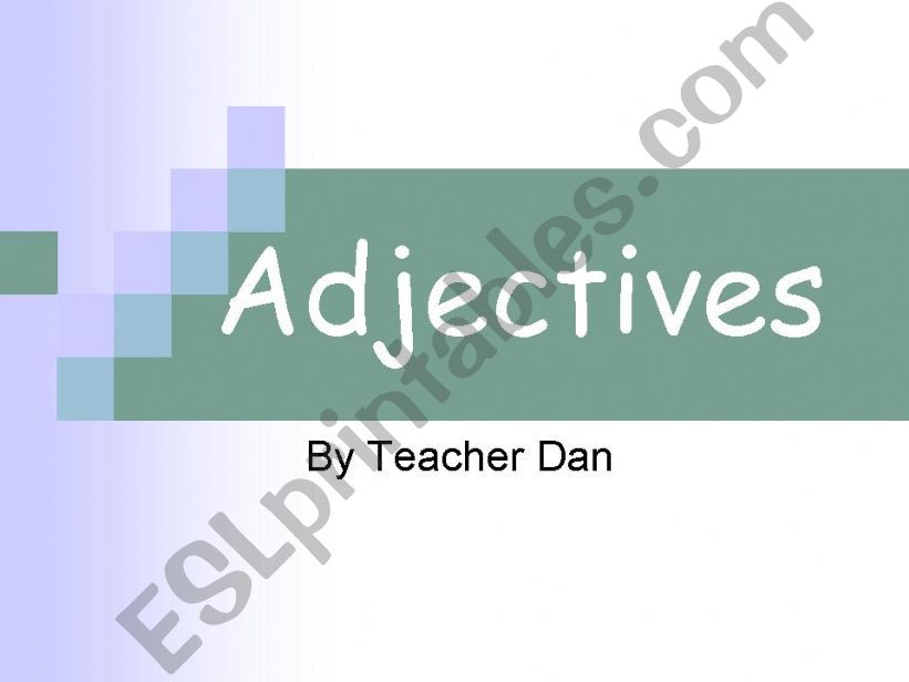 Adjectives Presentation powerpoint
