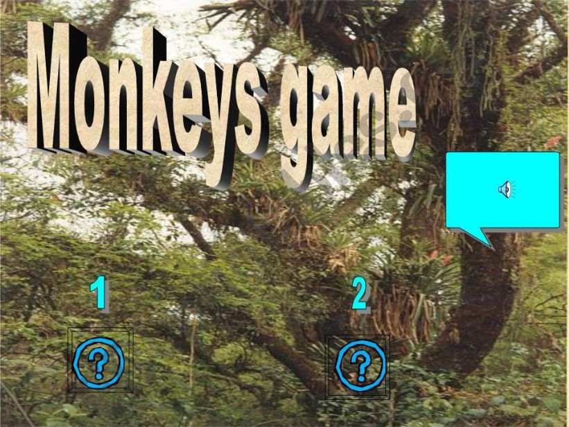 Monkeys game  powerpoint