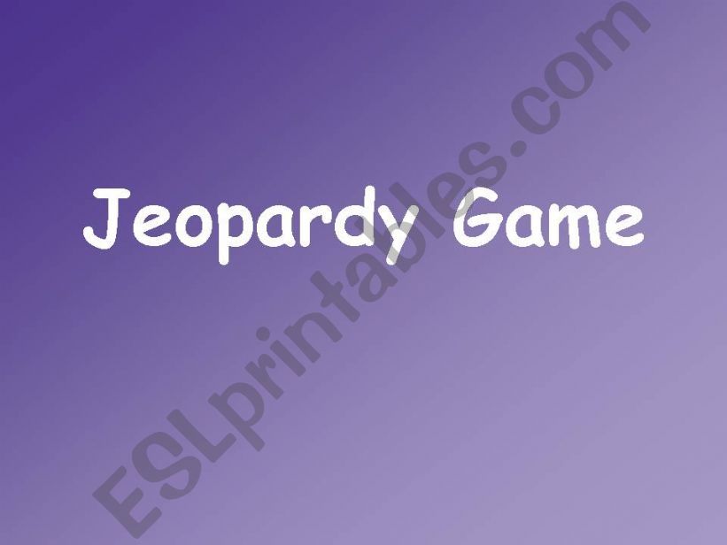 Jeopardy game powerpoint