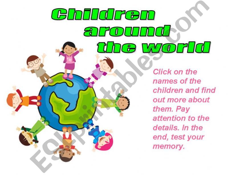 CHILDREN AROUND THE WORLD powerpoint