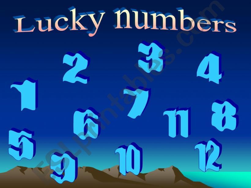 Lucky numbers powerpoint