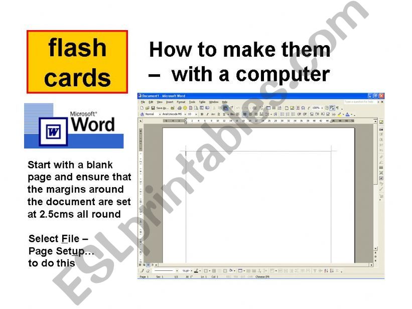 How to Make Flash cards with Word