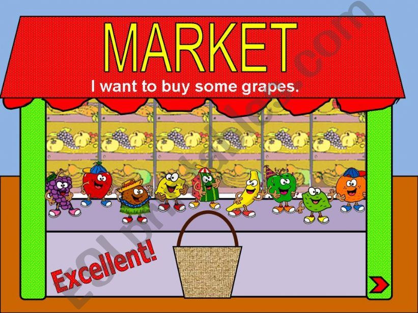 Market  (fruit vocab) 1/2 powerpoint