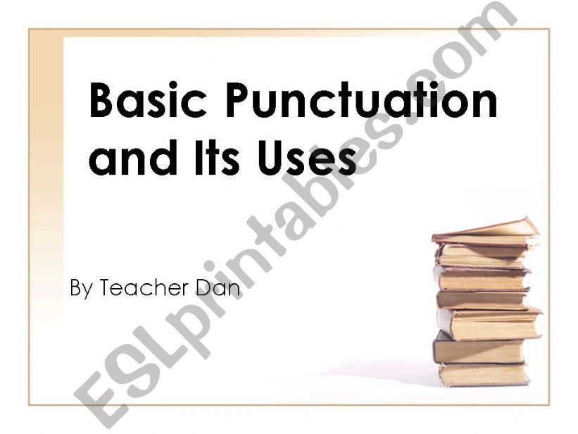 Basic Punctuation & Its Uses powerpoint