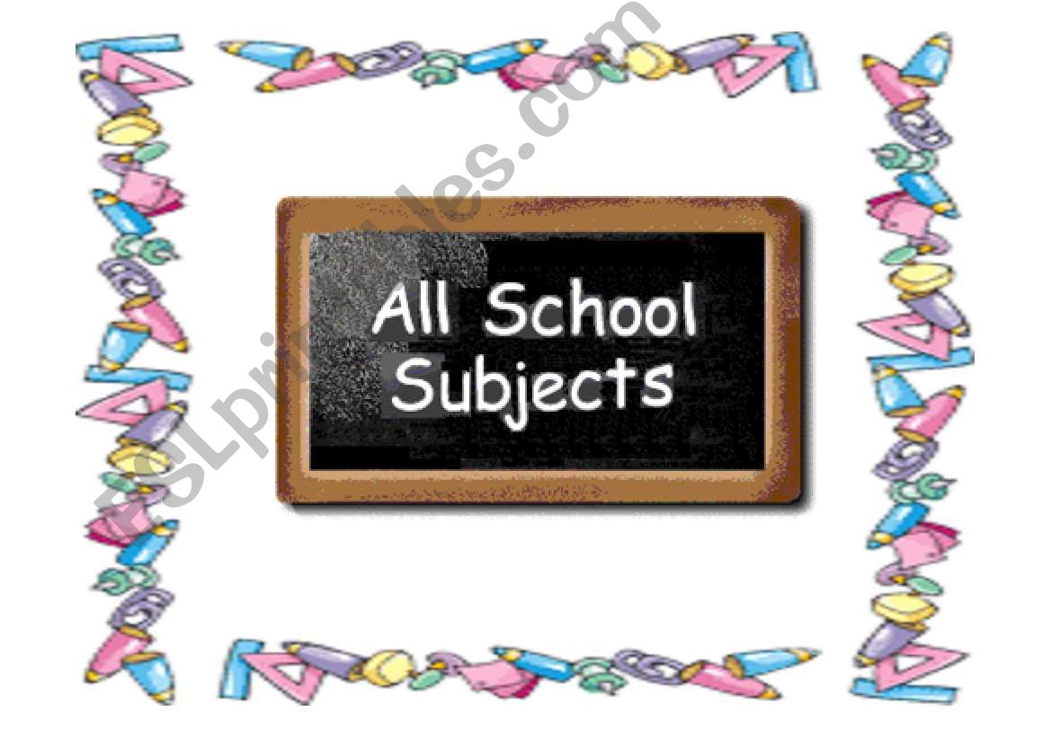 School Subjects powerpoint