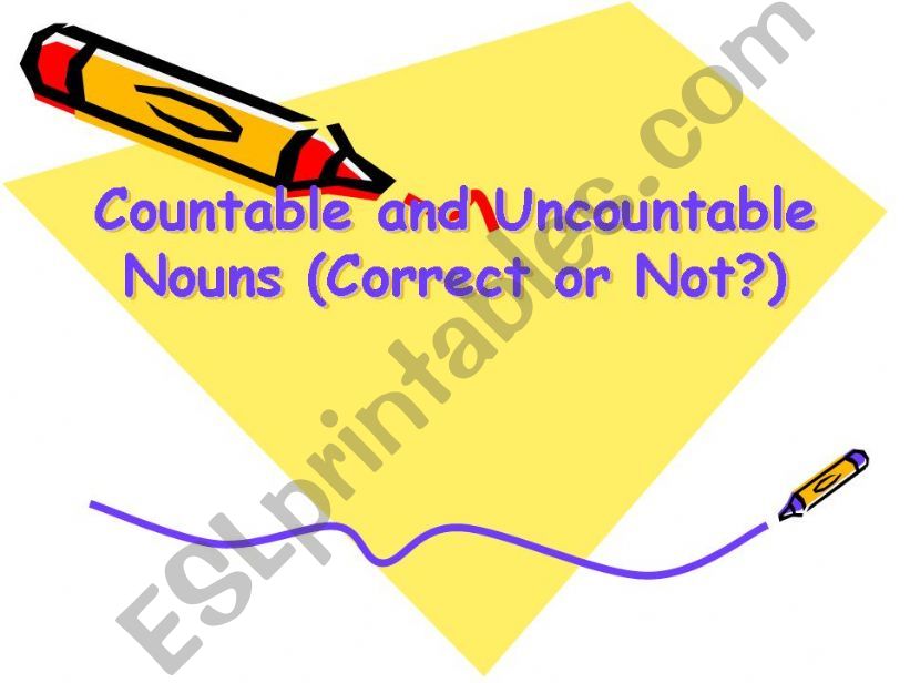 countable and uncountable nouns