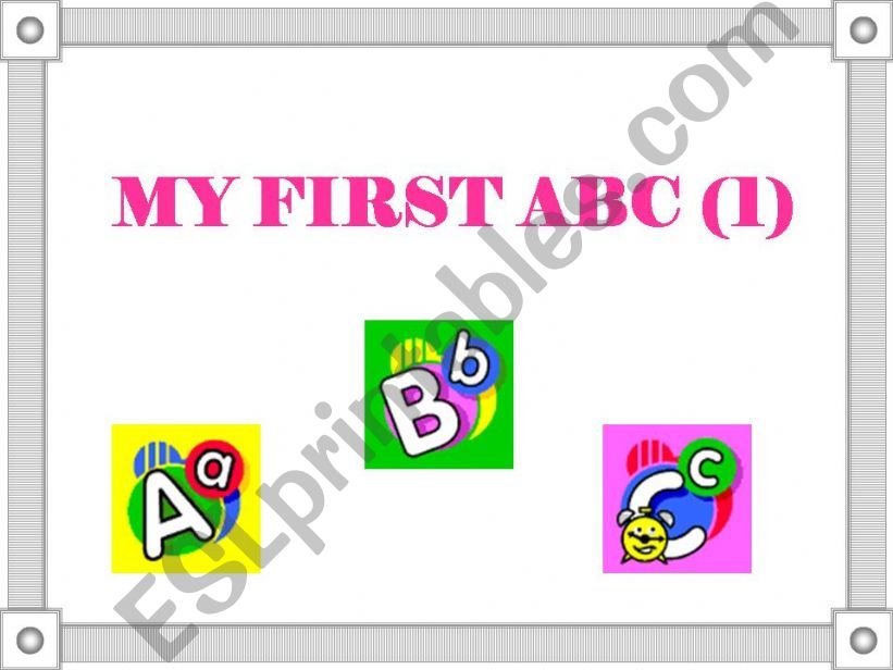 The ABC presentation for the ABC Party