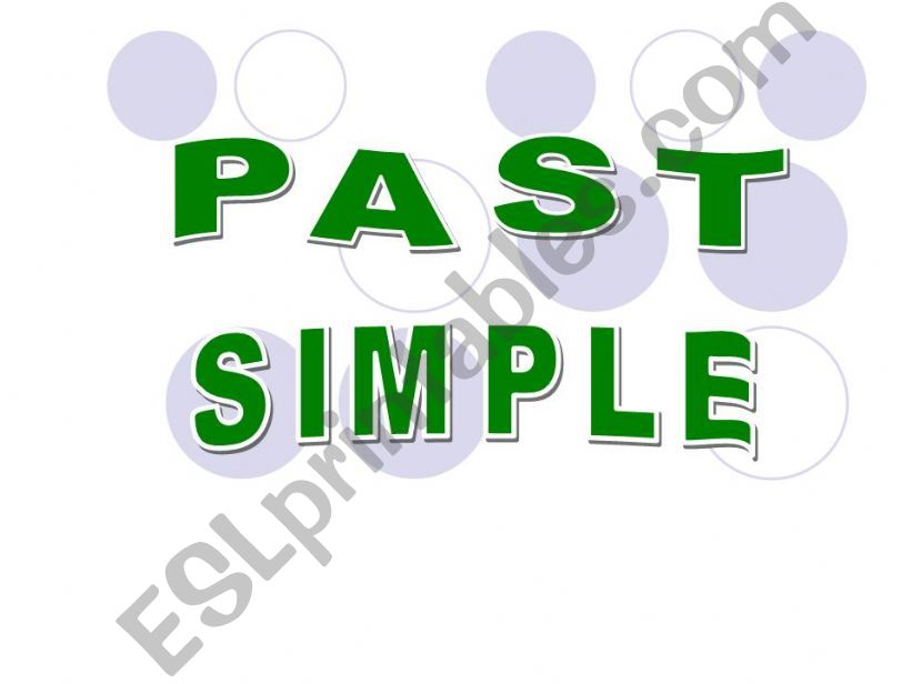 Past Simple rules powerpoint
