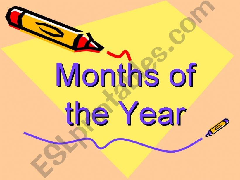 Months of the Year! powerpoint