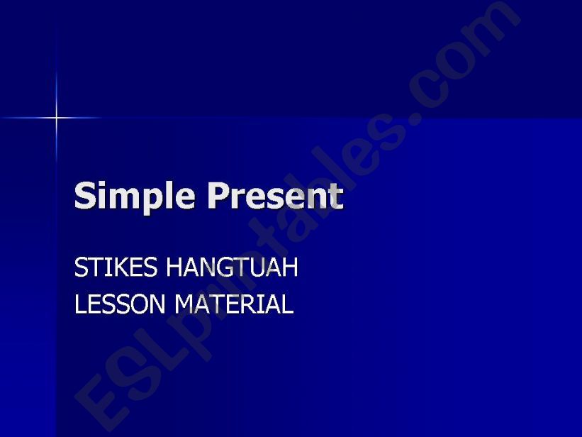 Simple present powerpoint