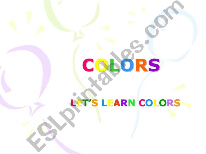 COLOURS powerpoint