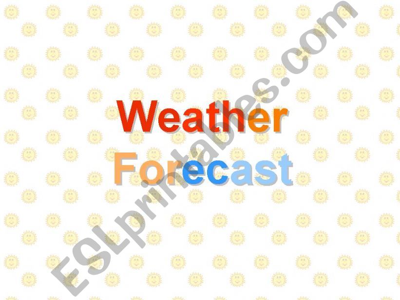Weather Forecast powerpoint