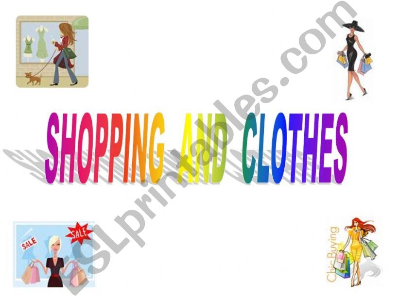 SHOPPING AND CLOTHES. powerpoint