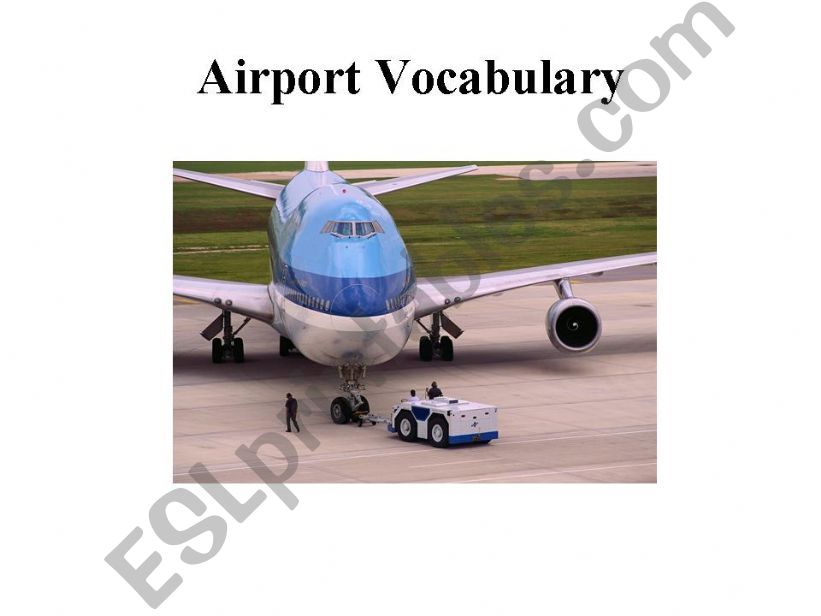 Airport Vocabulary 2 of 8 powerpoint