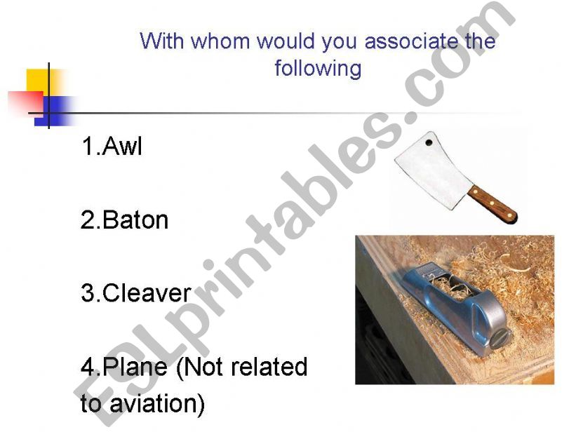 Occupation Quiz  powerpoint