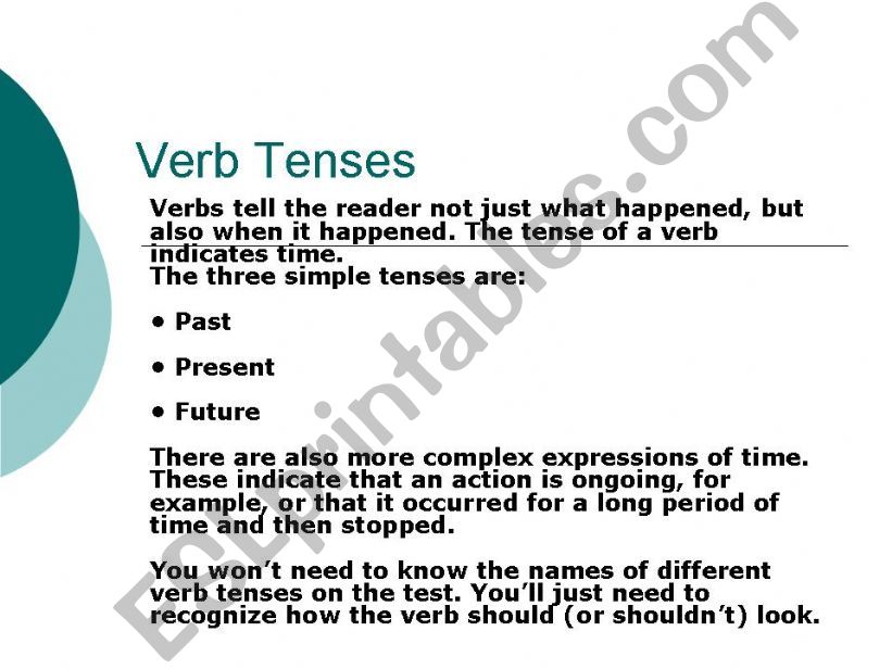 tenses powerpoint