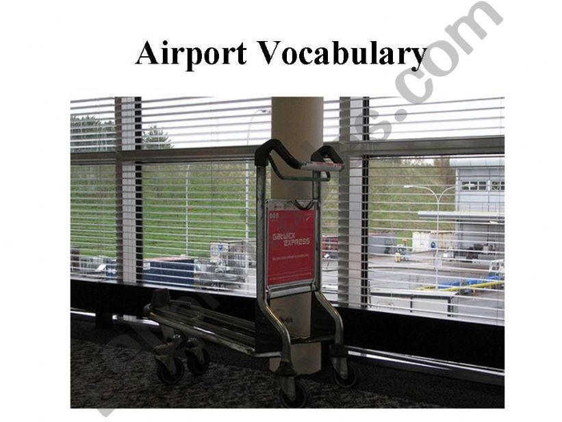 Airport Vocabulary 7 of 8 powerpoint