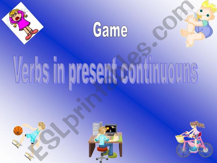 A game in Present Continuous powerpoint