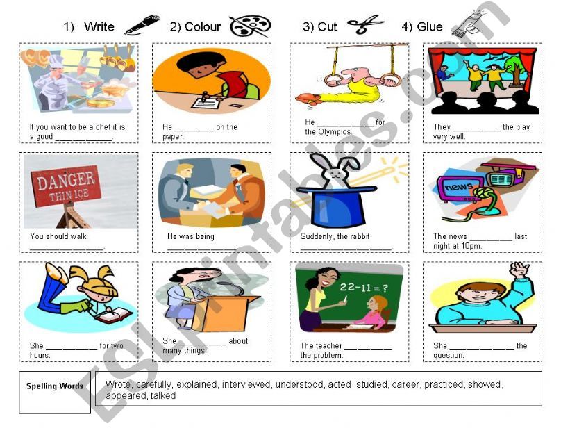 spelling words Jobs powerpoint