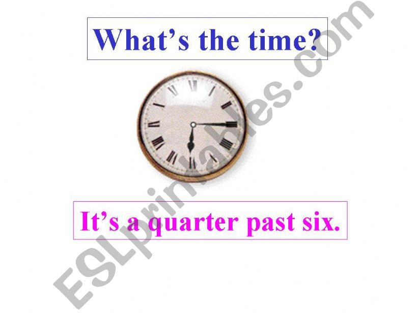 Telling The Time_QUARTER powerpoint