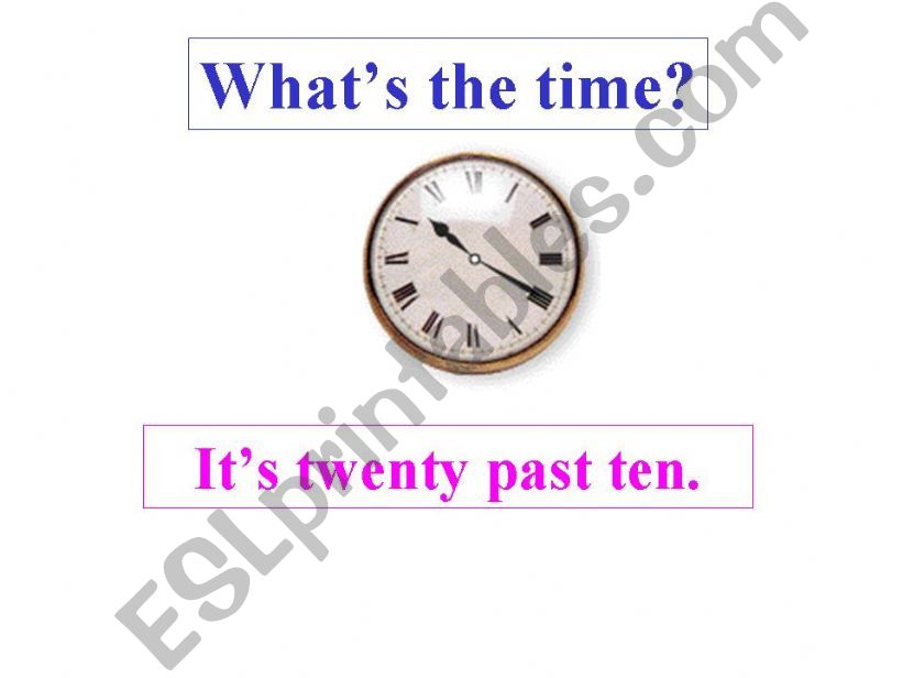 Telling The Time_PAST powerpoint