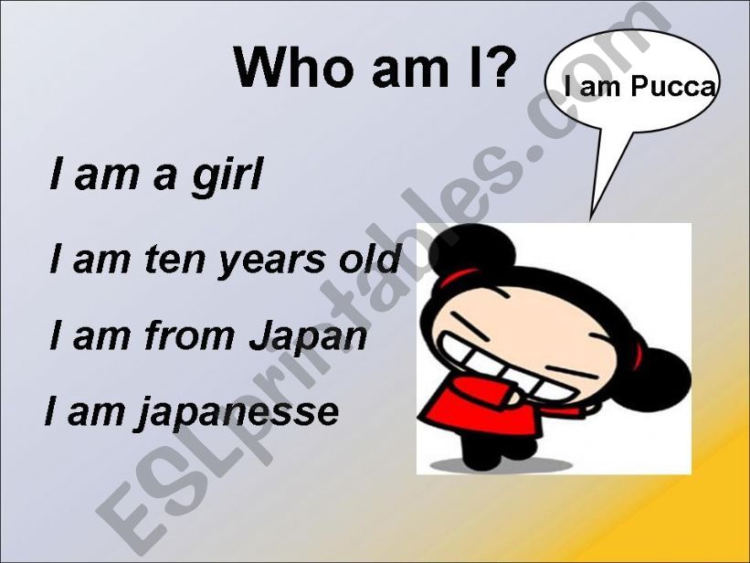 WHO AM I? powerpoint