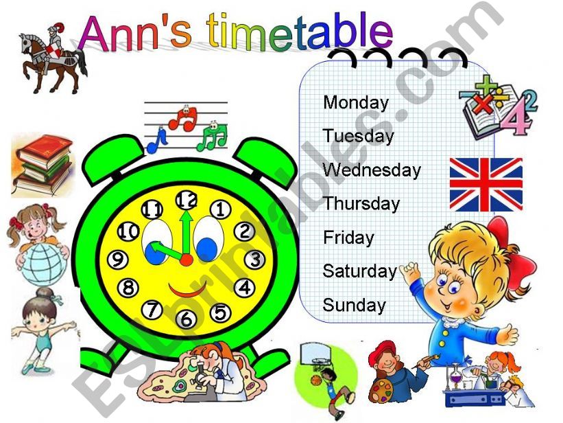 Ann´s timetable powerpoint