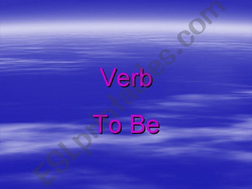 Verb to be powerpoint