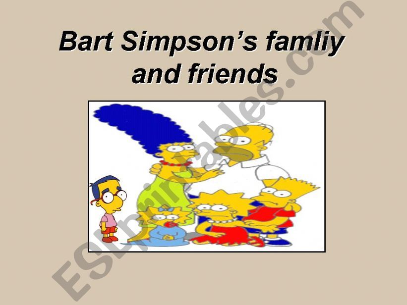 BART SIMPSONS FAMILY AND FRIEND