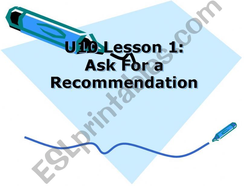 Ask for recommendations powerpoint
